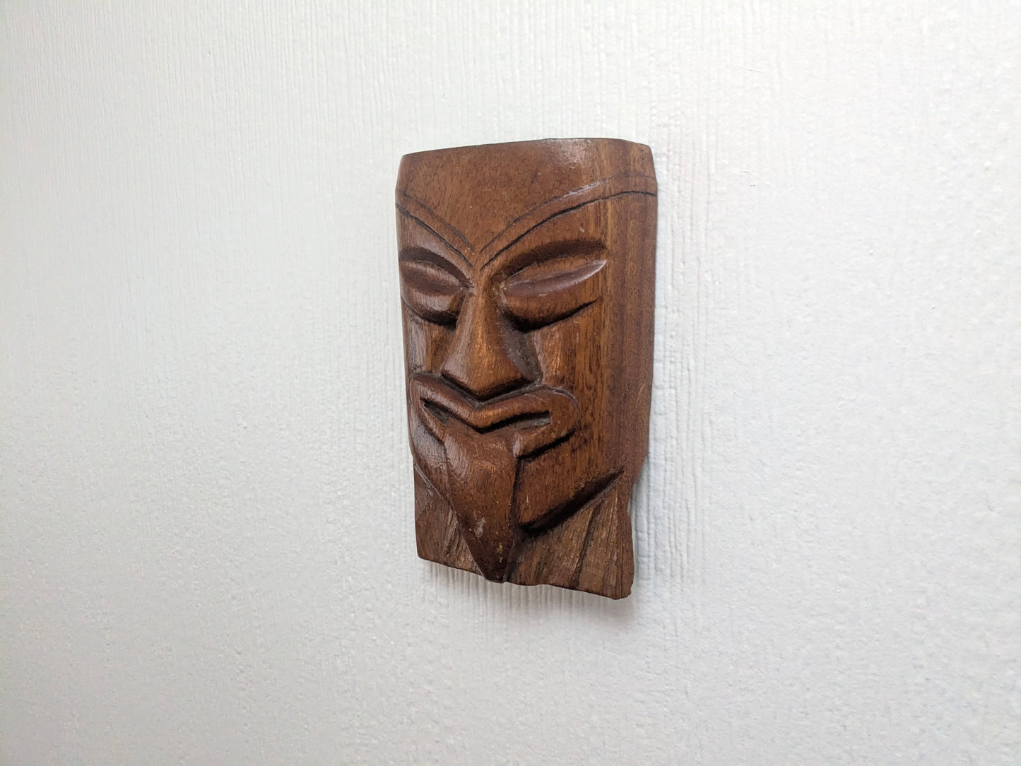 Vintage Maori Wheku Mask - New Zealand Wood Carving