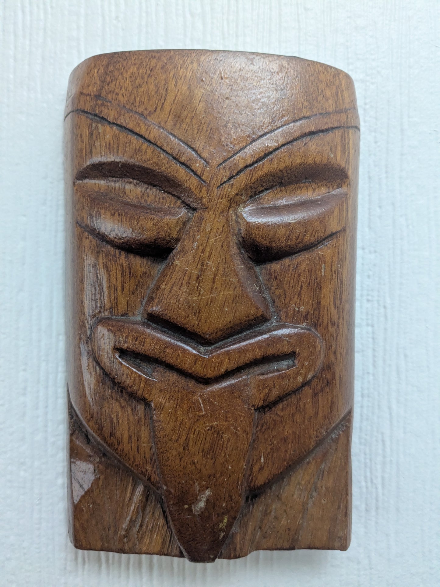 Vintage Maori Wheku Mask - New Zealand Wood Carving