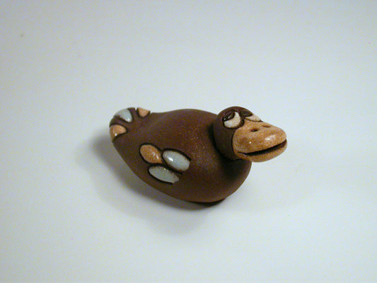 Marianne Suda Vintage Duck Figurine, Studio Pottery Duck Canada 1970's