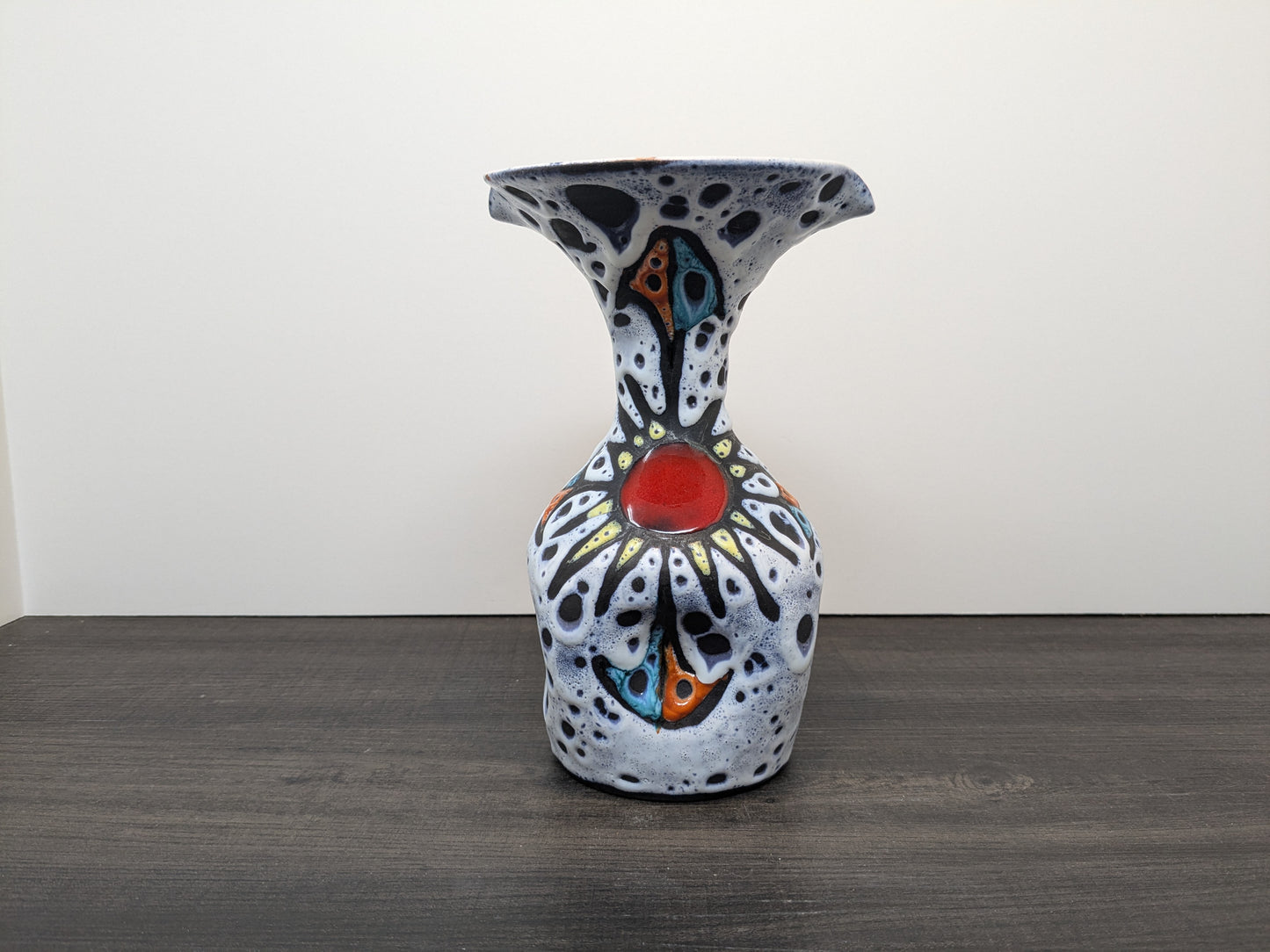 Marius Bessone | Vallauris Fat Lava Abstract Art Vase or Decanter | Vintage French Mid Century Art Pottery Vase 1950s