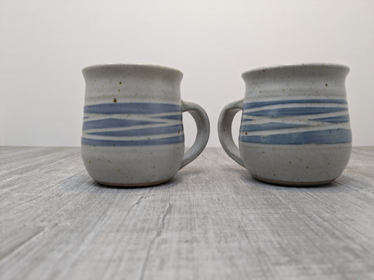 Don & Maureen Ross Durable Stoneware Pottery Mugs | Pair of Vintage Modernist Open Stock Dinnerware | Ross Handcrafts Inc. Beamsville Ont.