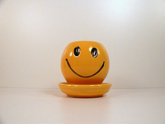 McCoy Pottery Planter | Vintage Happy Face Planter