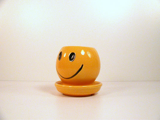 McCoy Pottery Planter | Vintage Happy Face Planter