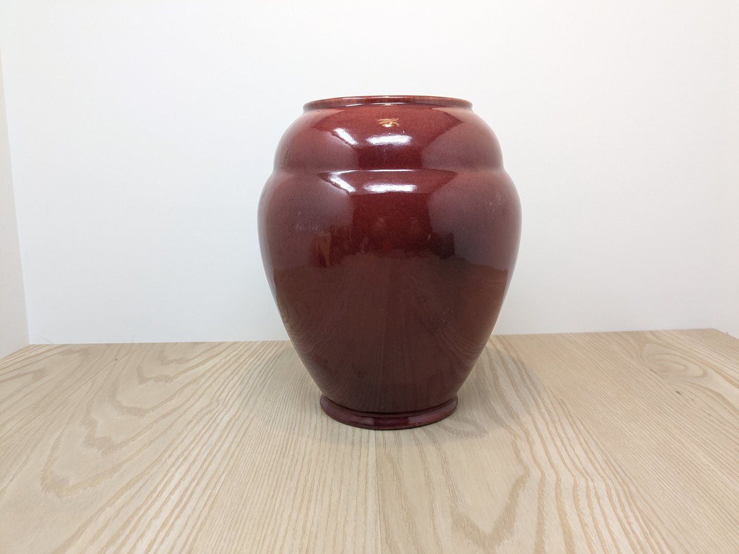 Medalta Pottery Medicine Hat | Oxblood Red Art Deco Vase | Artware Line