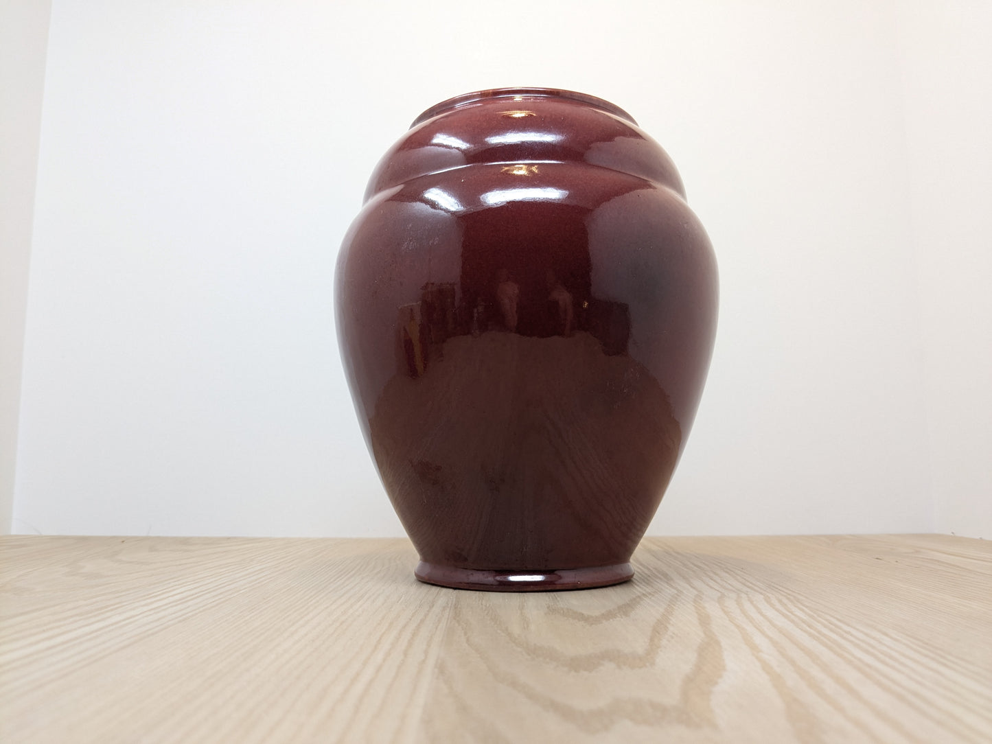 Medalta Pottery Medicine Hat | Oxblood Red Art Deco Vase | Artware Line