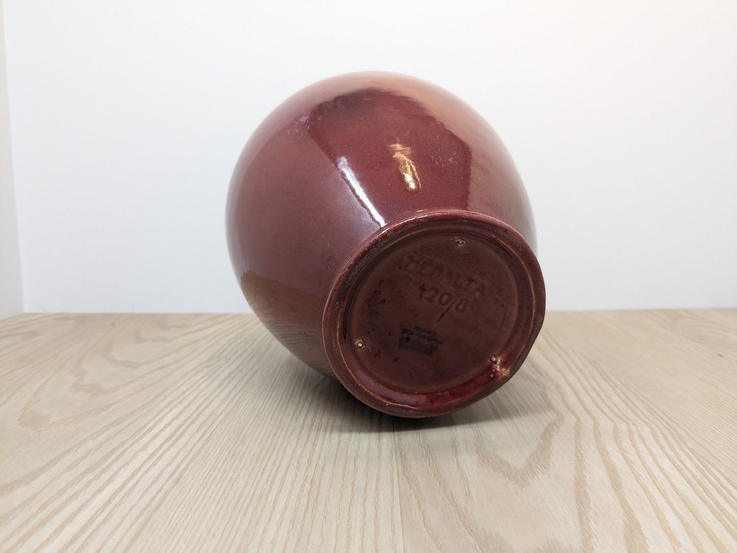 Medalta Pottery Medicine Hat | Oxblood Red Art Deco Vase | Artware Line
