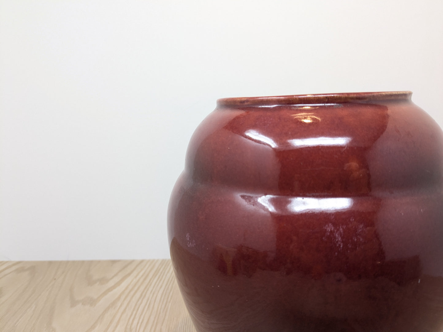 Medalta Pottery Medicine Hat | Oxblood Red Art Deco Vase | Artware Line