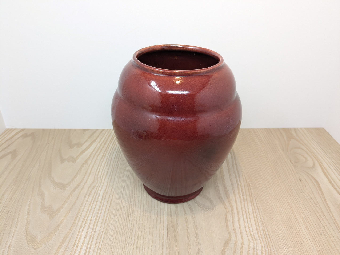 Medalta Pottery Medicine Hat | Oxblood Red Art Deco Vase | Artware Line