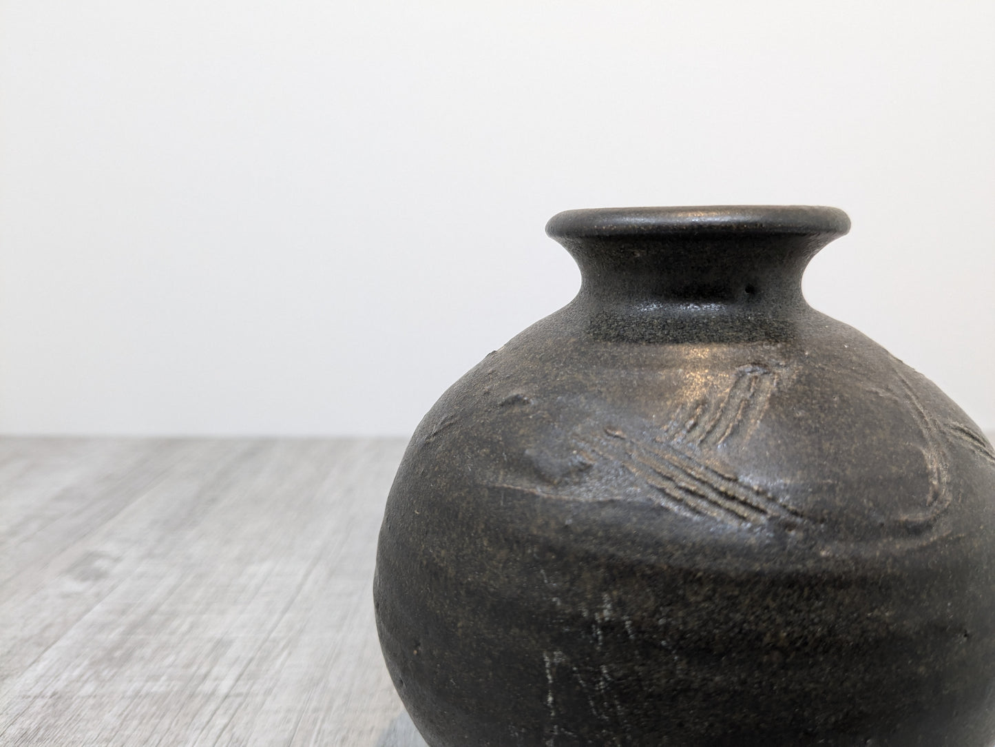 Meg Buckley Pottery | Stoneware Bulb Vase | Slate Glaze | Salt Spring Island Pottery