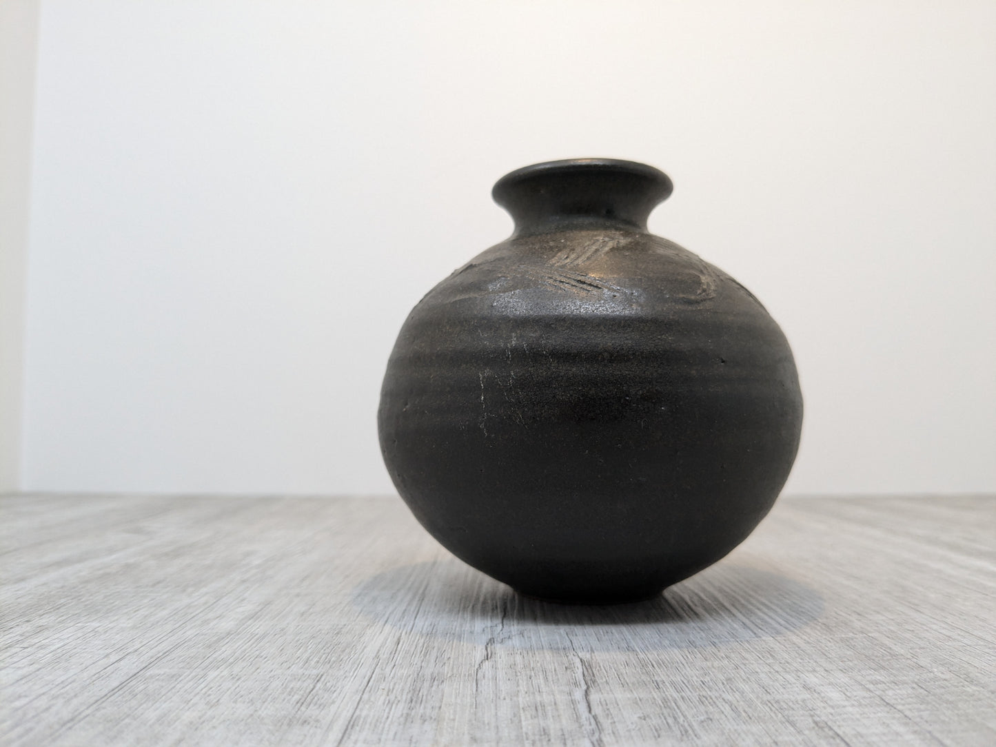 Meg Buckley Pottery | Stoneware Bulb Vase | Slate Glaze | Salt Spring Island Pottery