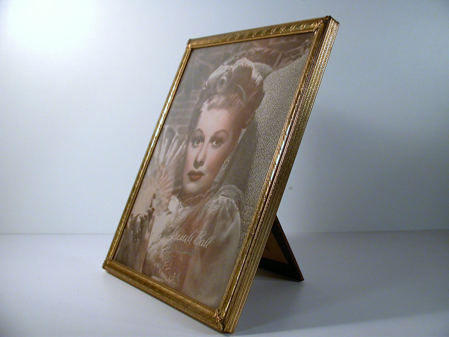 Hollywood Regency Pressed Metal Picture Frame | Thick Gauged Metal Frame