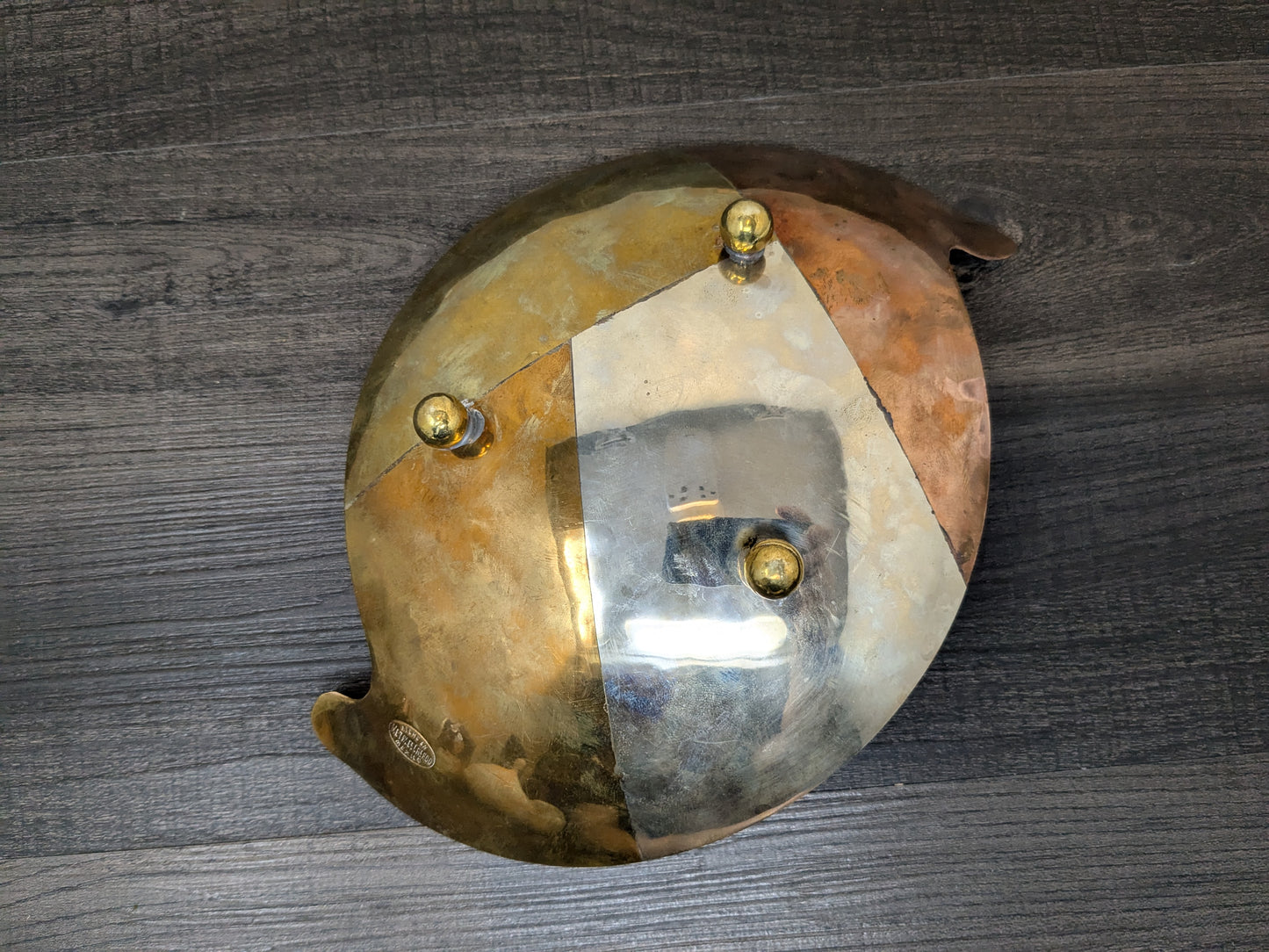 Vintage Mid Century Mexican Modernist "Metales Casados" | Married Metals Footed Abstract Dish