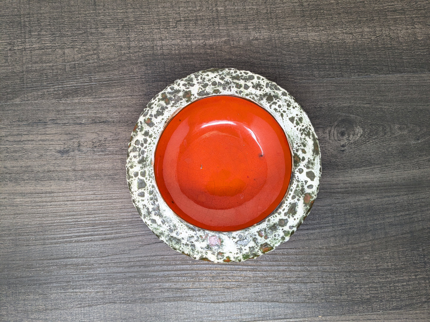 Fat Lava Art Pottery Bowl | Volcanic Textured Finish| Mid Century Art Pottery Vase