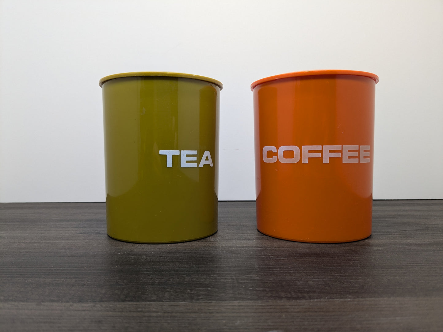 Danish Mid Century Plastic Canisters | Coffee & Tea Storage Containers | Vintage Mid Century Kitchenware