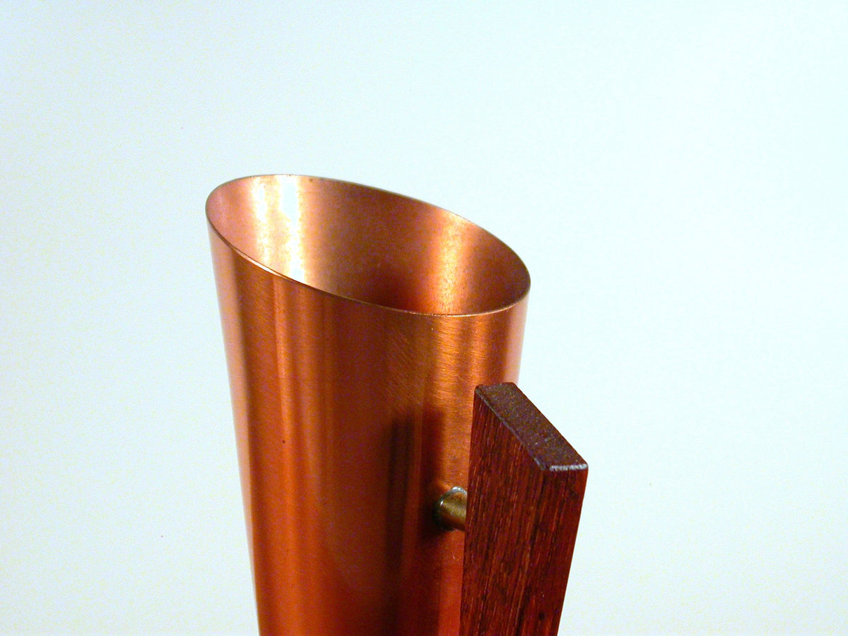 Copper Pitcher Vase " Mid Century Copper Modernist Vase | Scandinavian Copper Vase