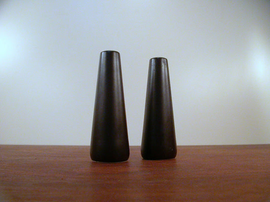 Mikasa Terra Stone Salt and Pepper Shakers, Vintage Mid Century Salt and Pepper