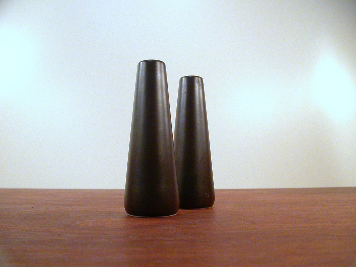 Mikasa Terra Stone Salt and Pepper Shakers, Vintage Mid Century Salt and Pepper