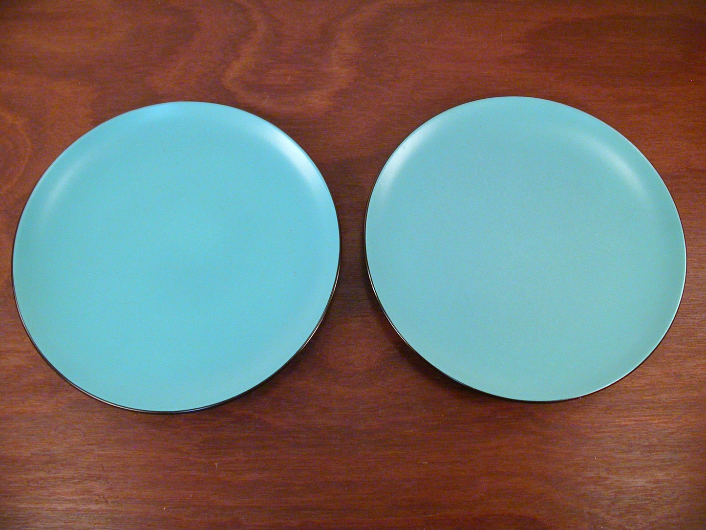 2 Mikasa Bristol Blue 12" Plates, Mikasa Terra Stone Mid-Century Plates