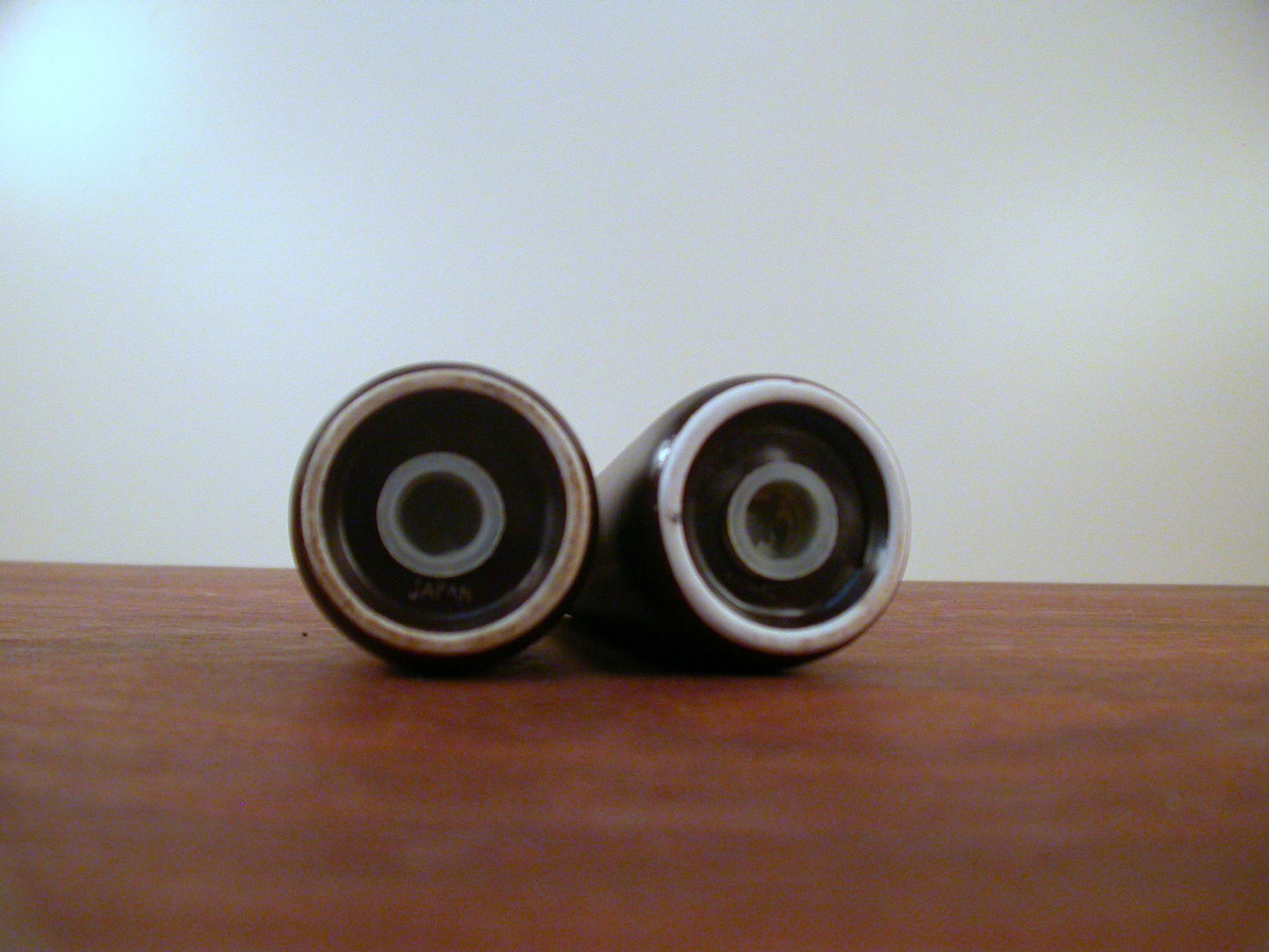 Mikasa Terra Stone Salt and Pepper Shakers, Vintage Mid Century Salt and Pepper