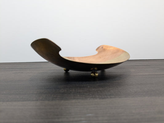 Vintage Mid Century Mexican Modernist "Metales Casados" | Married Metals Footed Abstract Dish