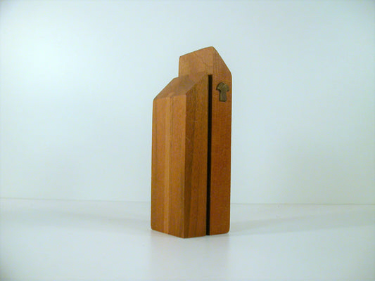 Walnut Wheat Pool Vintage Tourist Souvenir, Wood Wheat Pool Silo Model Saskatchewan, Walnut Modernist Miniature Interpretation