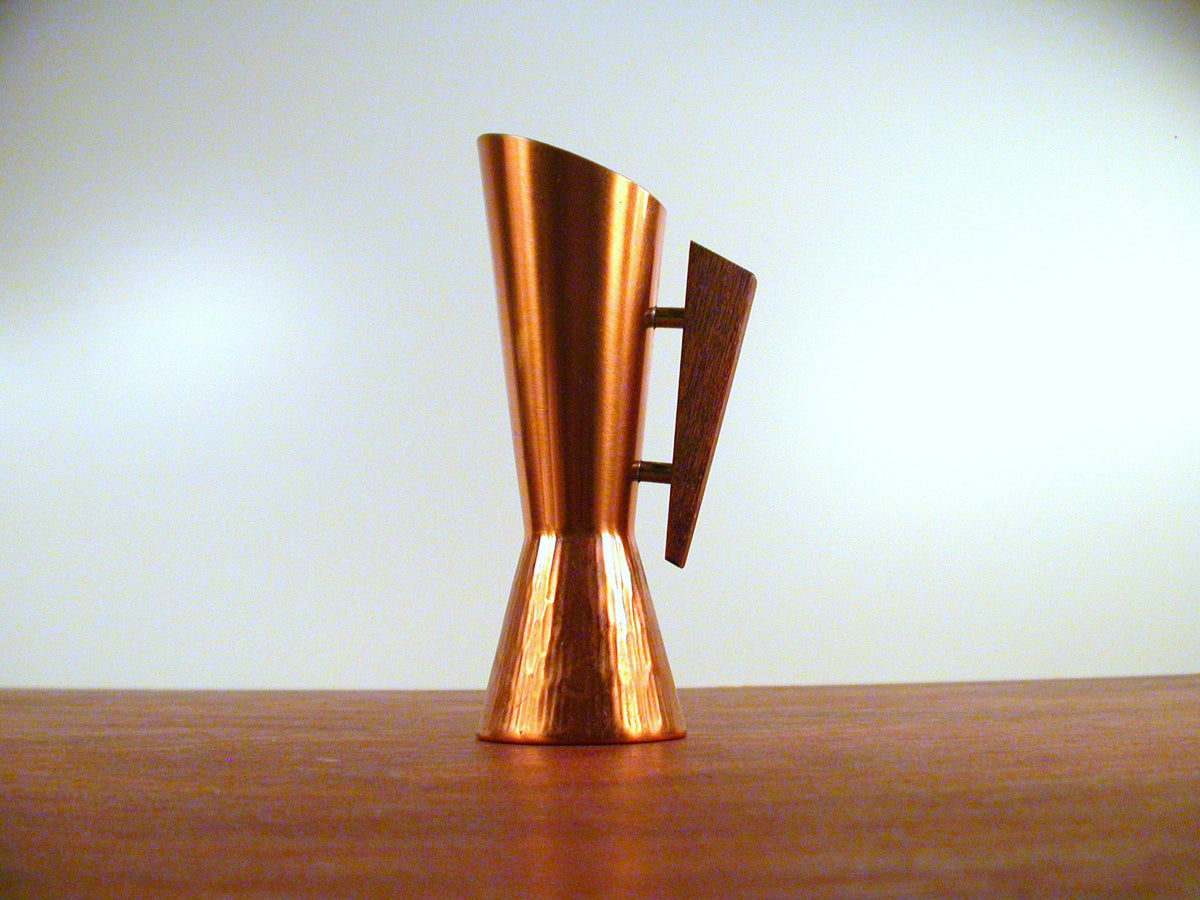 Copper Pitcher Vase " Mid Century Copper Modernist Vase | Scandinavian Copper Vase