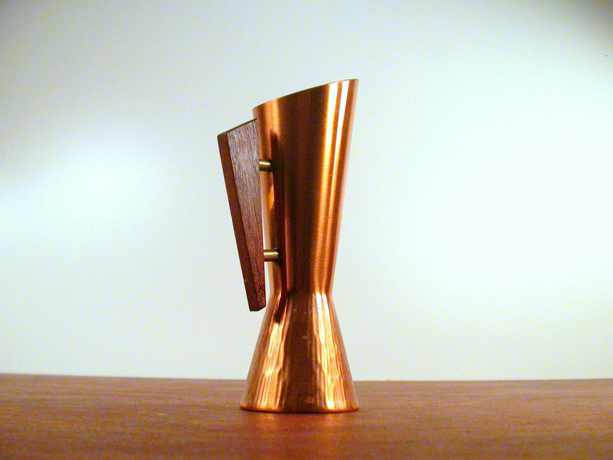 Copper Pitcher Vase " Mid Century Copper Modernist Vase | Scandinavian Copper Vase