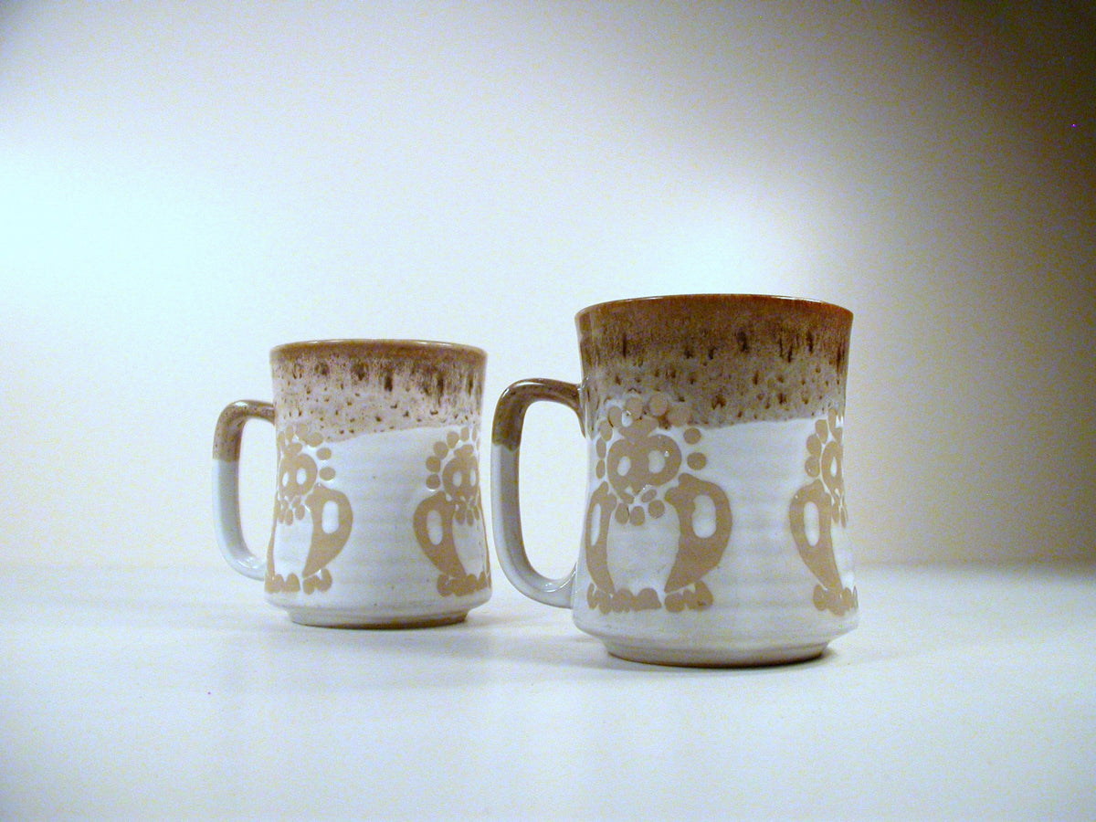 Mid Century Mugs Japan | Stylized Owl Design