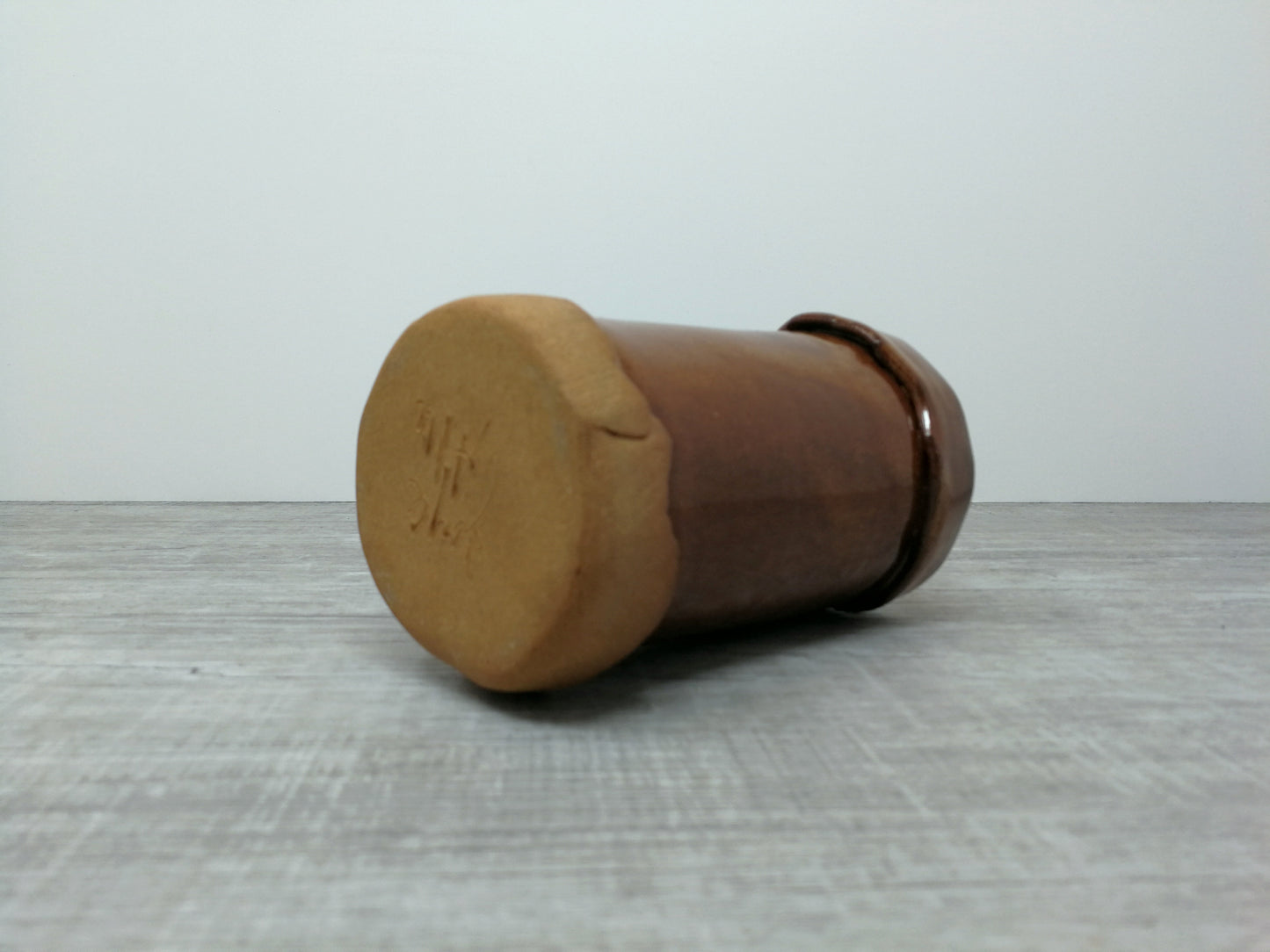 Studio Pottery Mug | Hand Throw Art Pottery Mug | Brown Glaze with Natural Clay Highlights