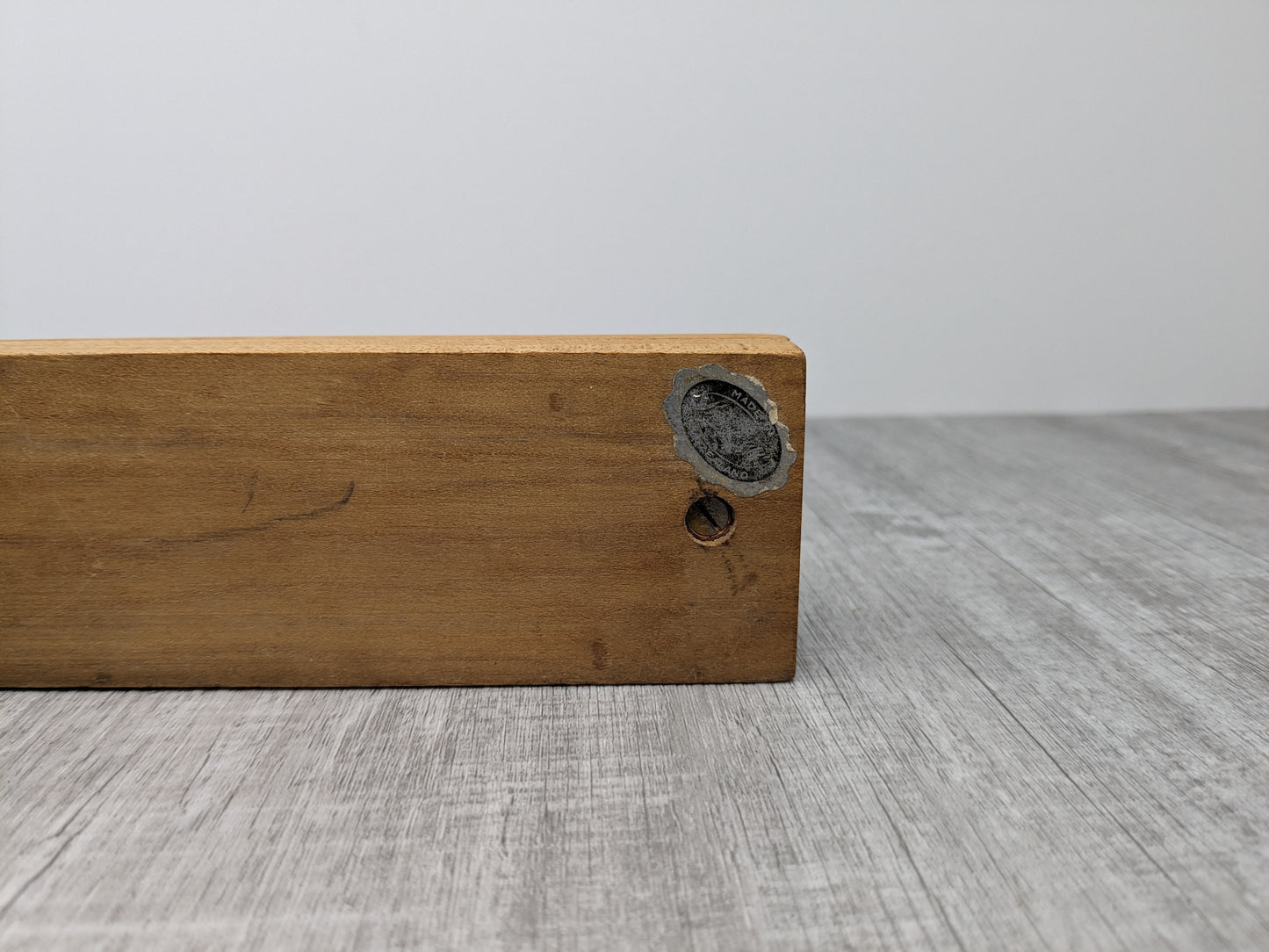 Vintage New Zealand Timbers Pencil Holder | Clapper Board Opening Mechanism