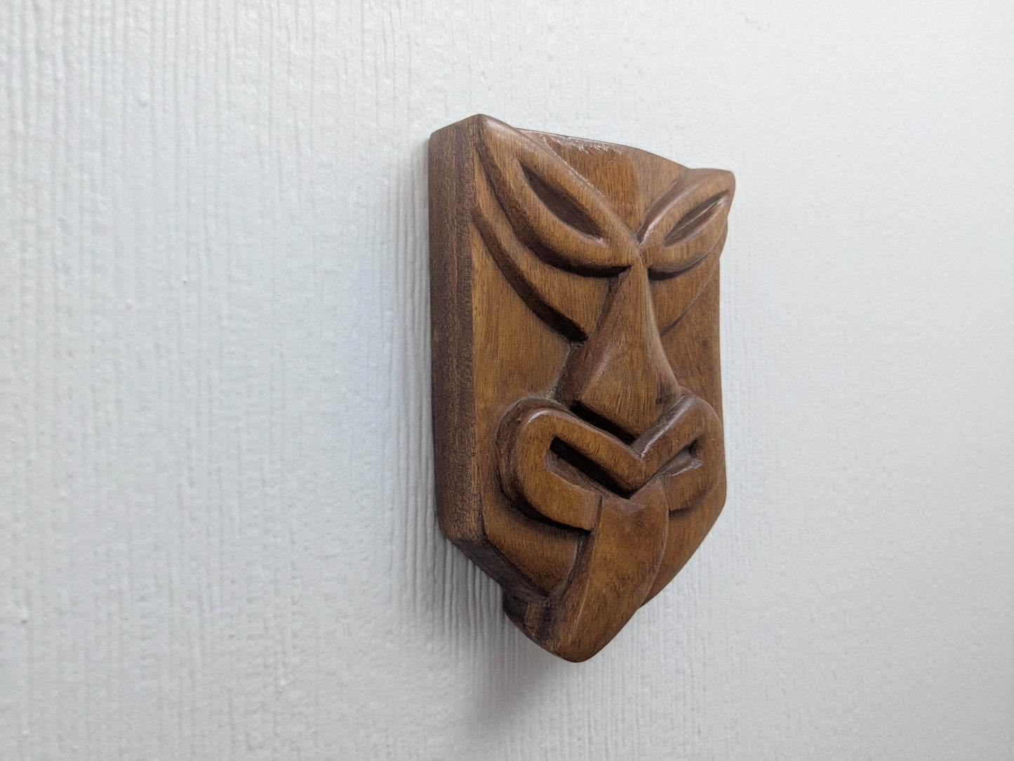 Vintage Maori Wheku Mask | New Zealand Woodcarving