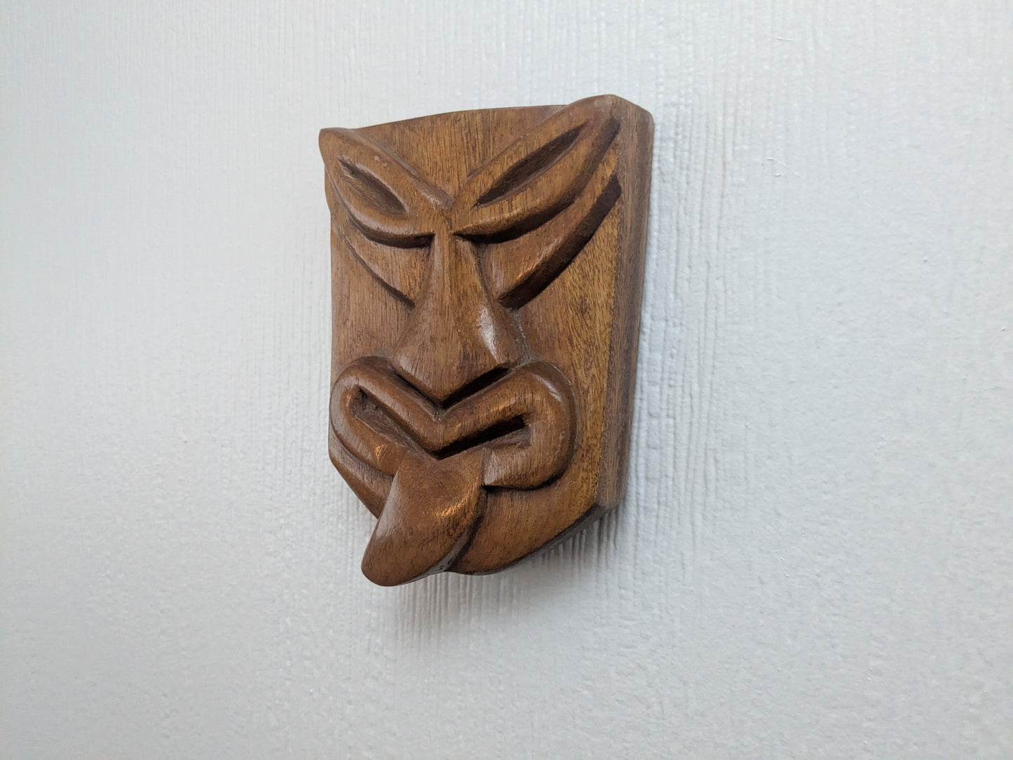 Vintage Maori Wheku Mask | New Zealand Woodcarving