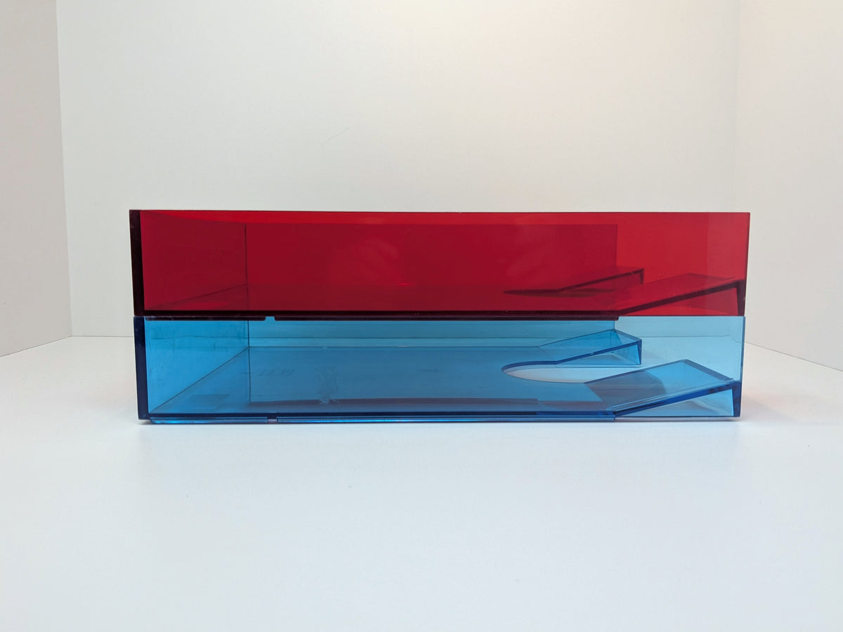 Palaset Neon Acrylic Document Trays | 1980's Office Supply