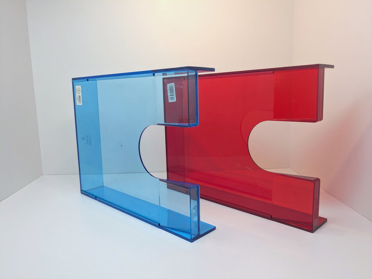 Palaset Neon Acrylic Document Trays | 1980's Office Supply