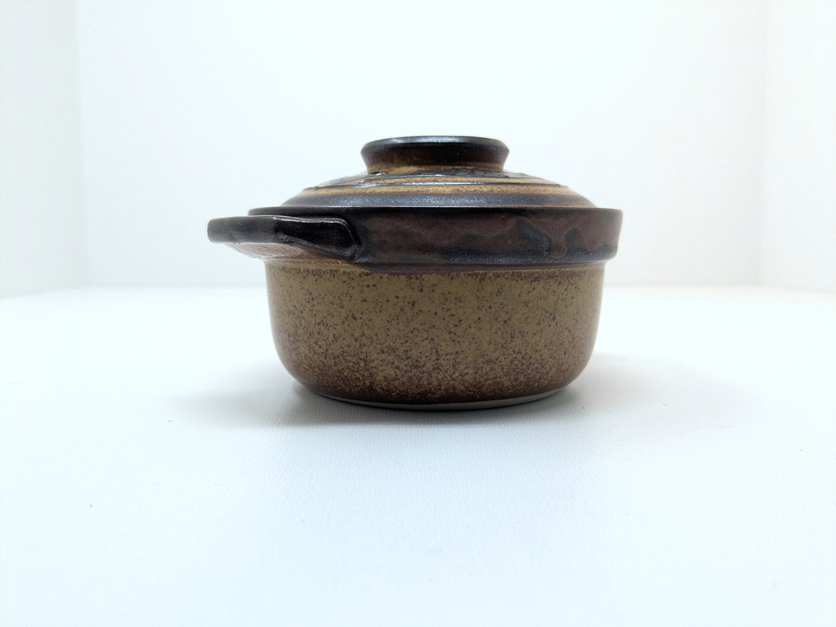 Vintage Otagiri Stoneware Casserole with Koi Fish Design