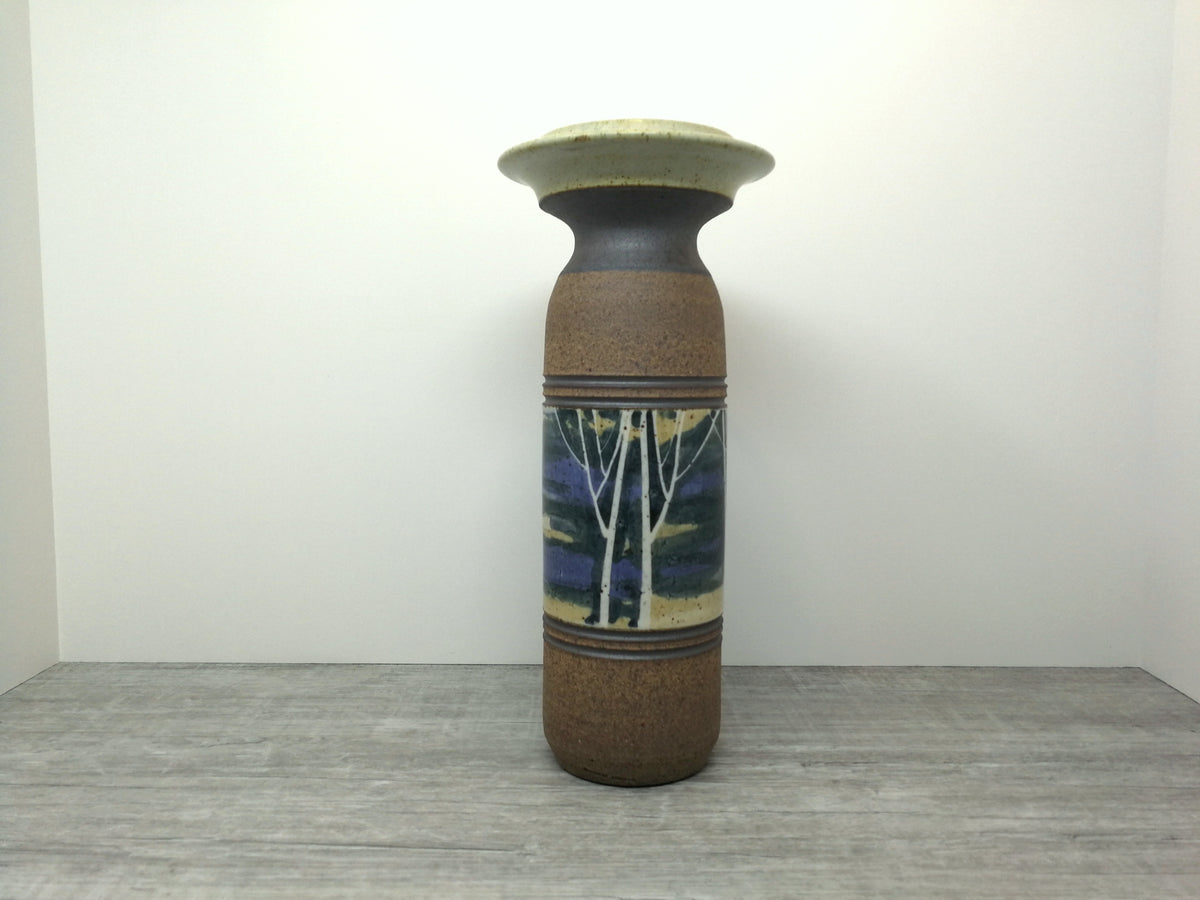 Peter Price Stoneware Vase | Treeline Series | Vintage Salt Spring Island Pottery