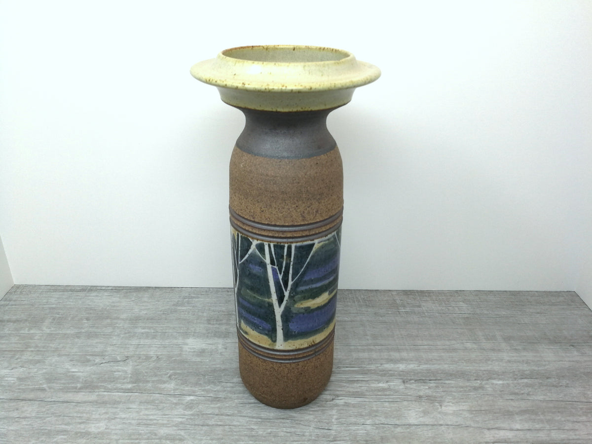 Peter Price Stoneware Vase | Treeline Series | Vintage Salt Spring Island Pottery