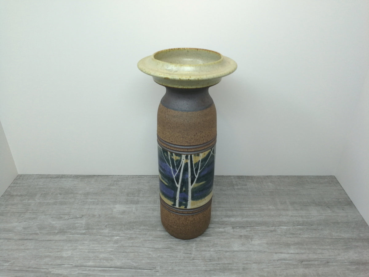 Peter Price Stoneware Vase | Treeline Series | Vintage Salt Spring Island Pottery