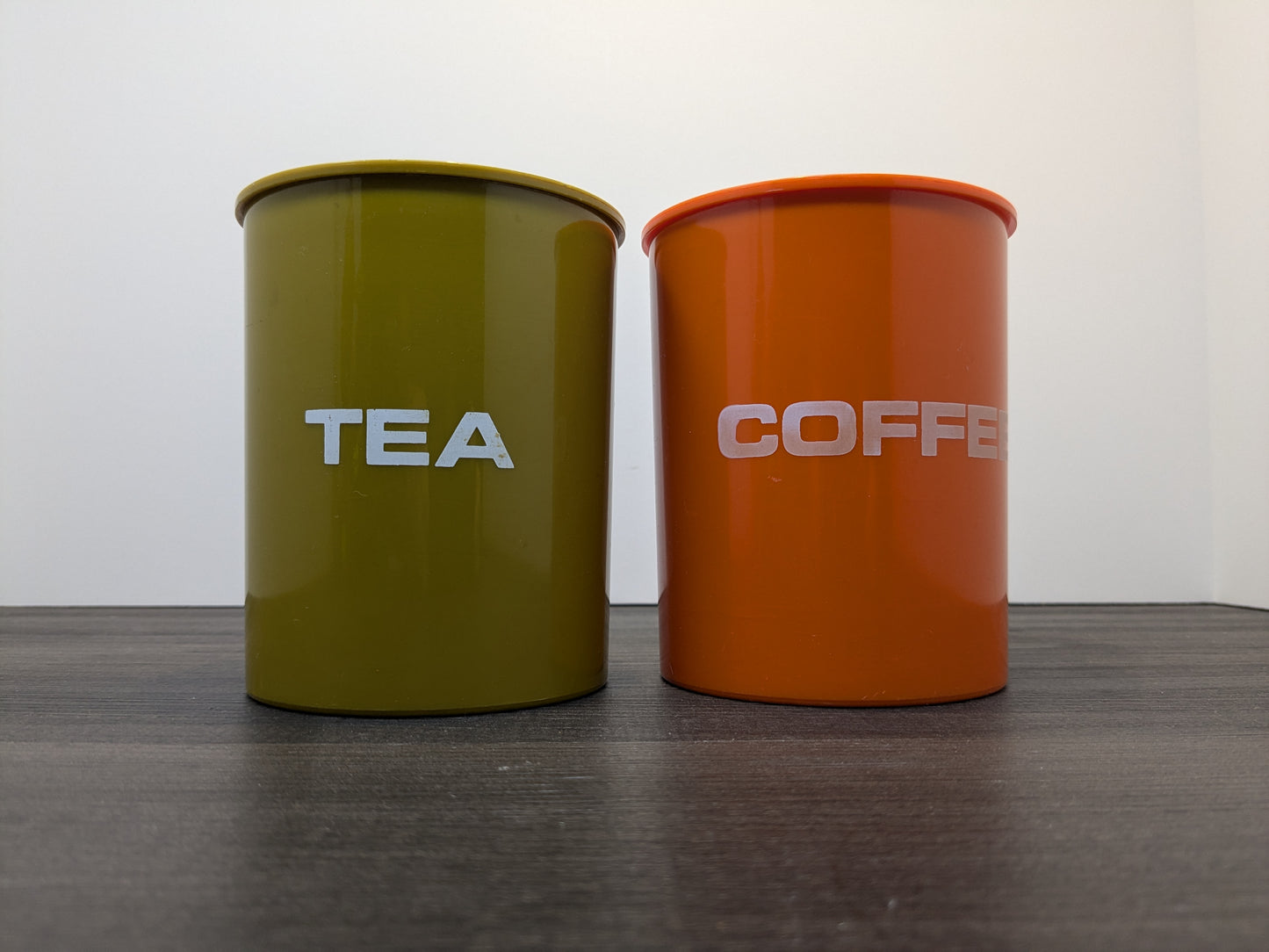 Danish Mid Century Plastic Canisters | Coffee & Tea Storage Containers | Vintage Mid Century Kitchenware
