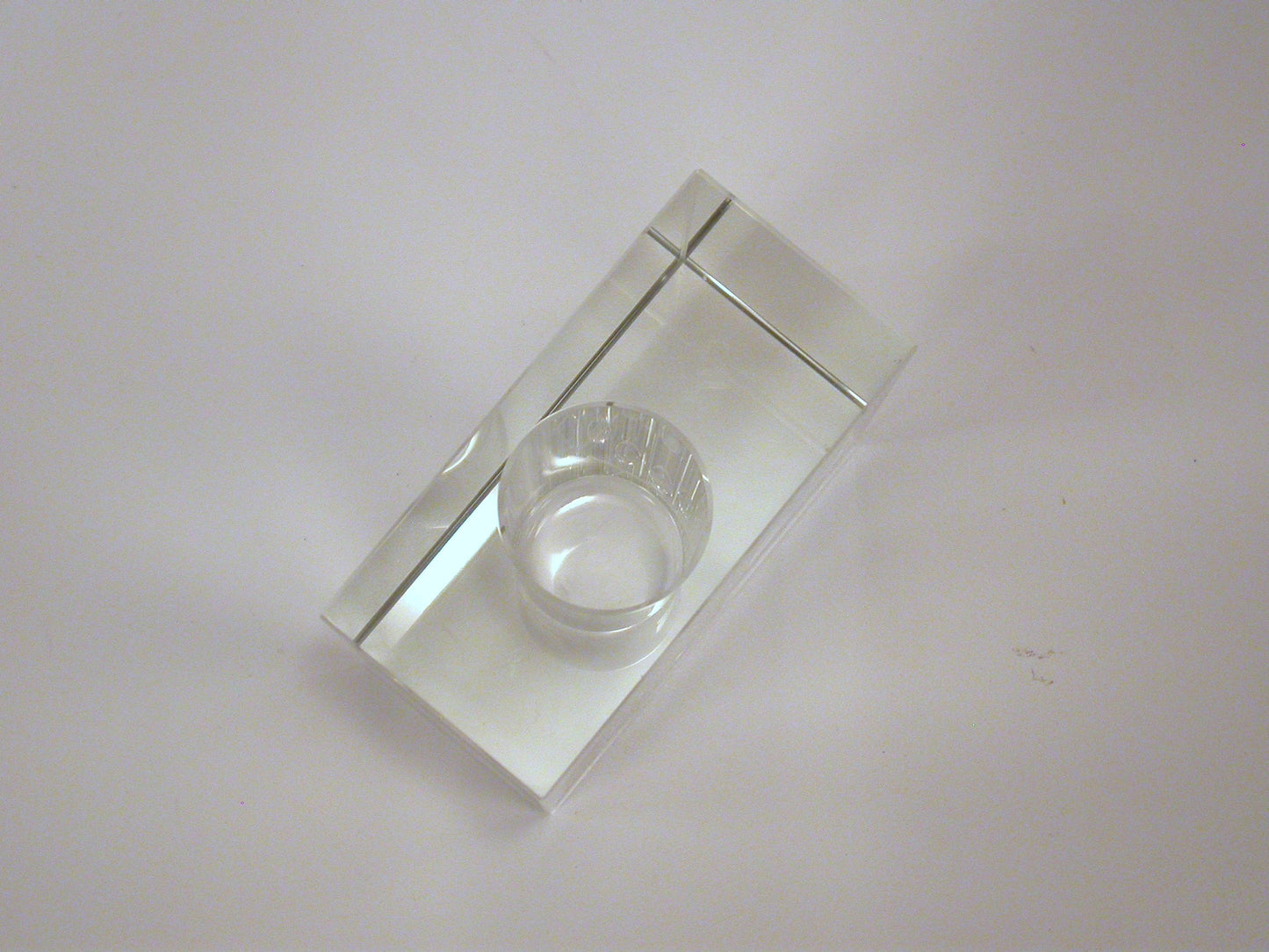 Crystal Glass Bud Vase, Solid Glass Rectangular Cube Vase