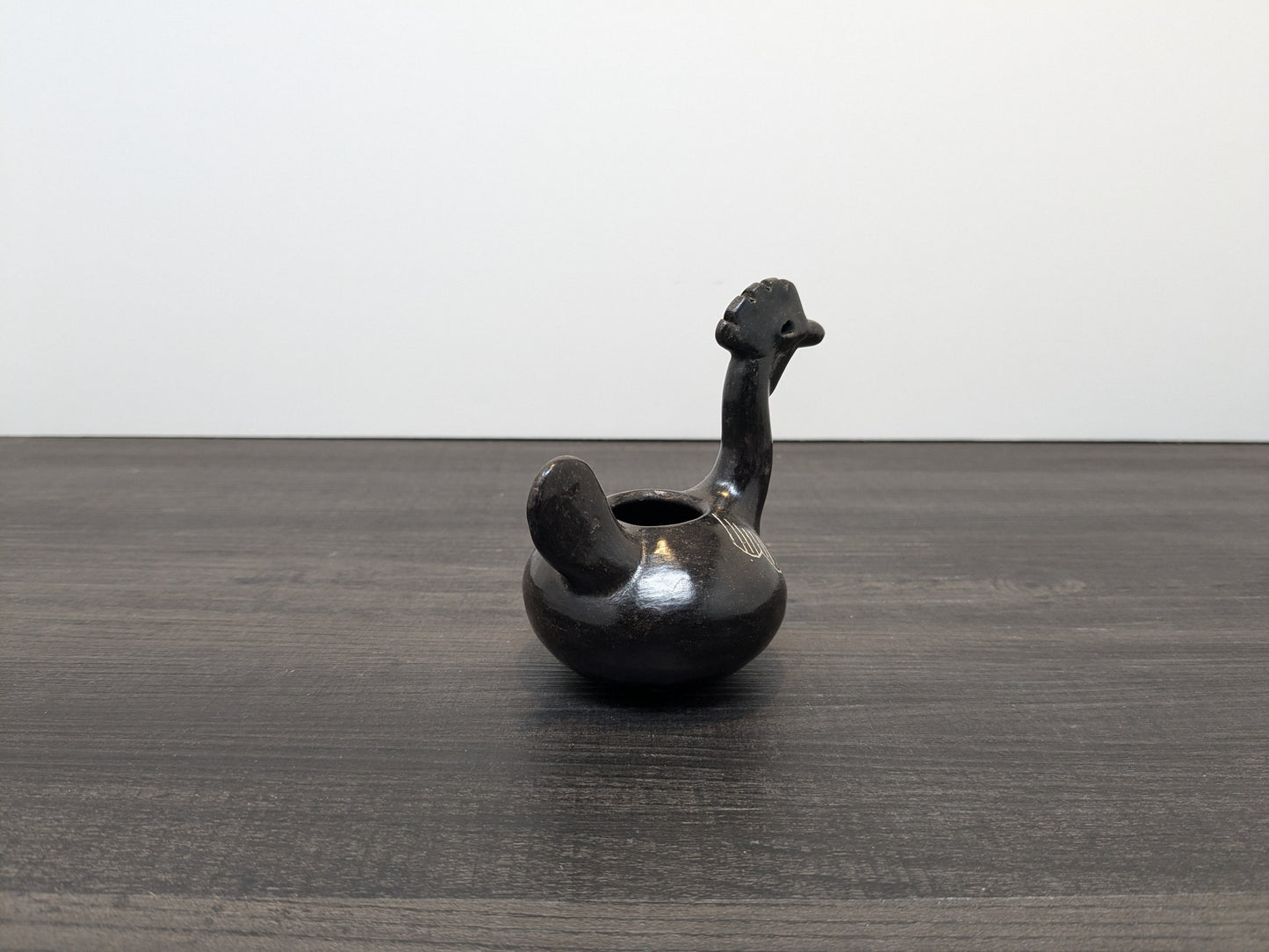 Vintage Quinchamali Pottery Chile | Small Rooster Pot| 20th Century Mestizo Traditional Chilean Decorative Pottery