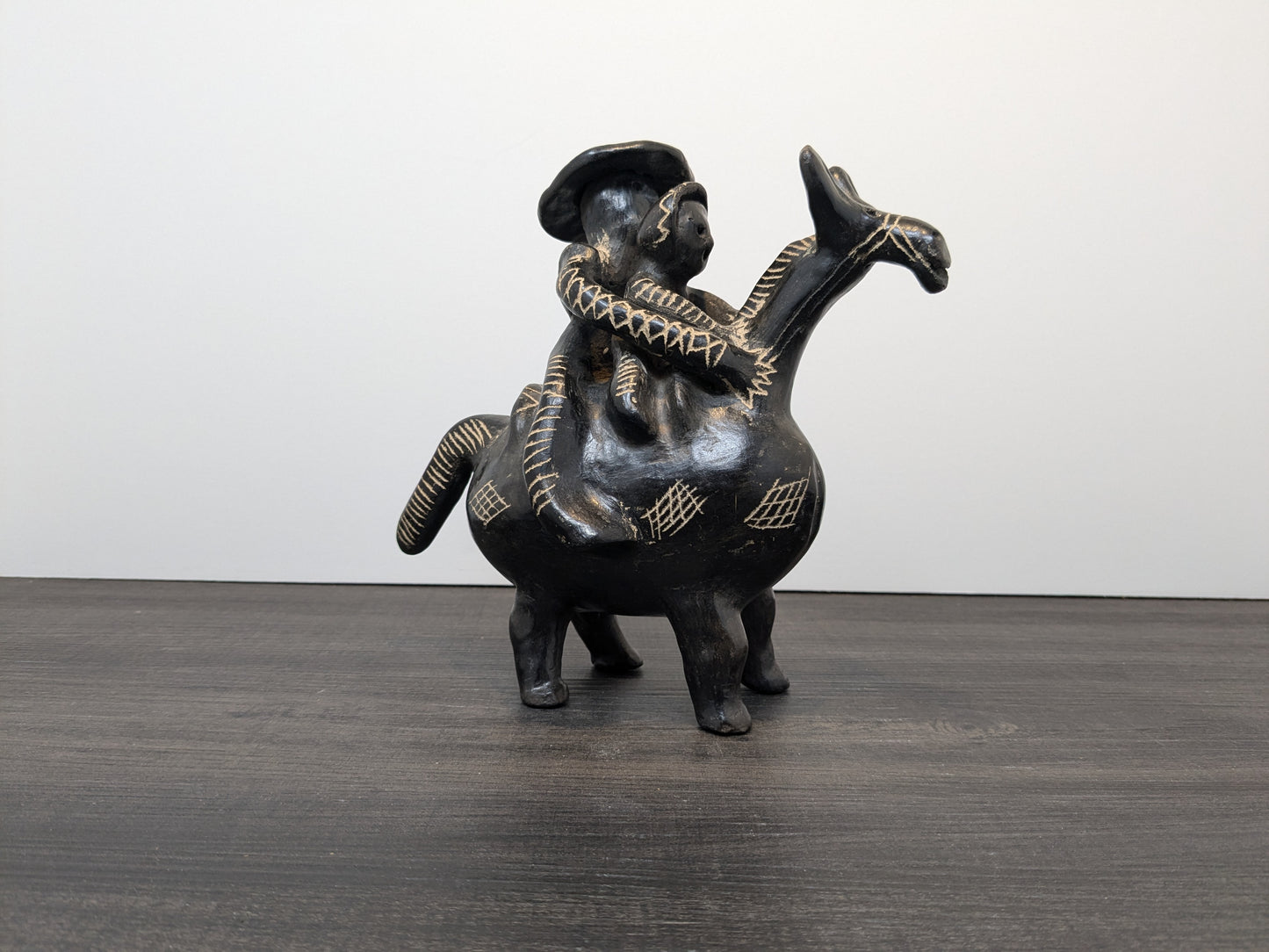 Práxedes Caro Quinchamali Pottery Chile| 20th Century Mestizo Traditional Chilean Decorative Pottery