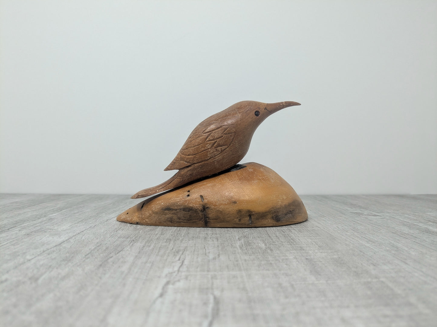 Red Fairhall Wood Carving | Red Tree Creeper Bird Carving