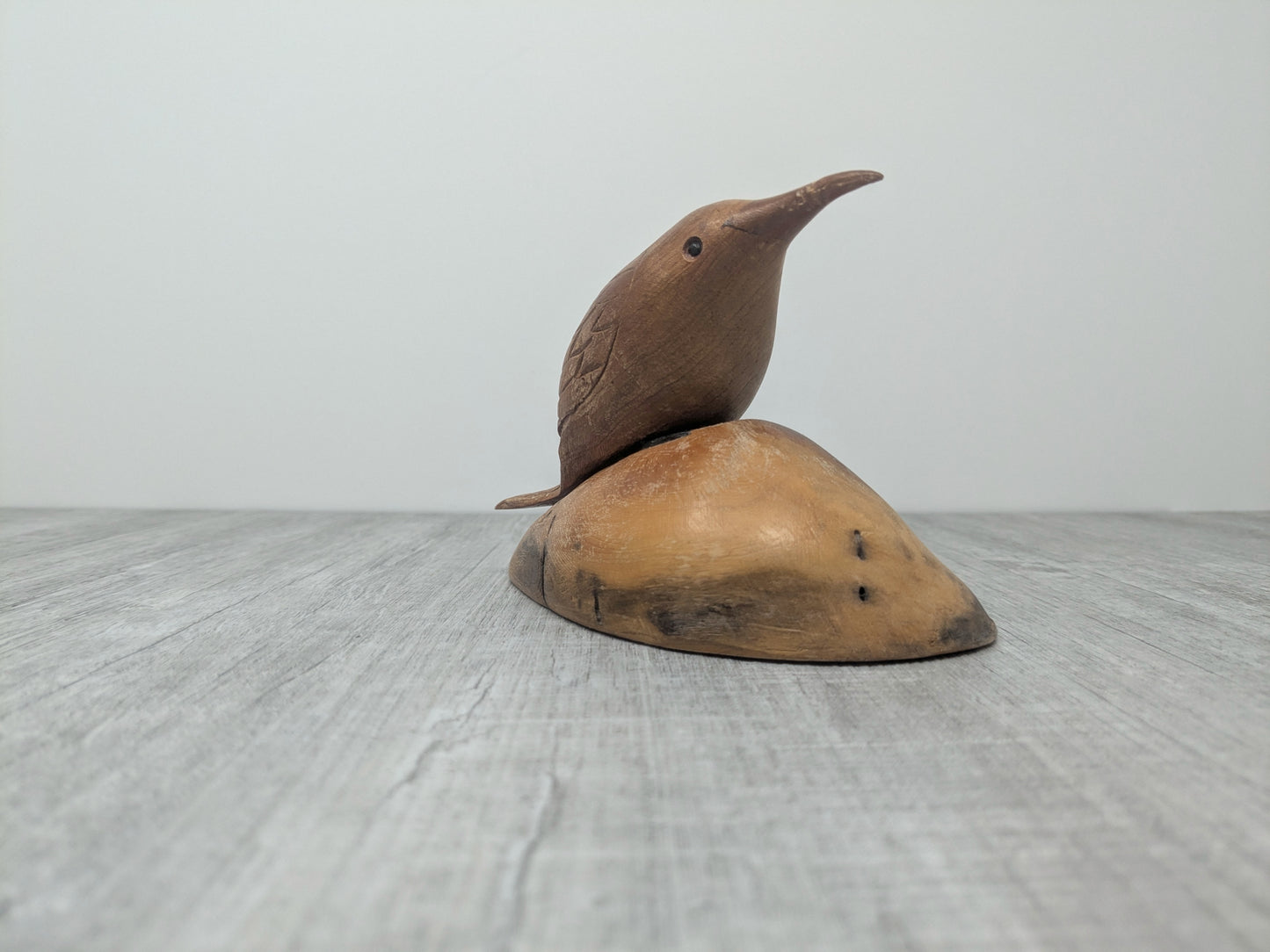 Red Fairhall Wood Carving | Red Tree Creeper Bird Carving