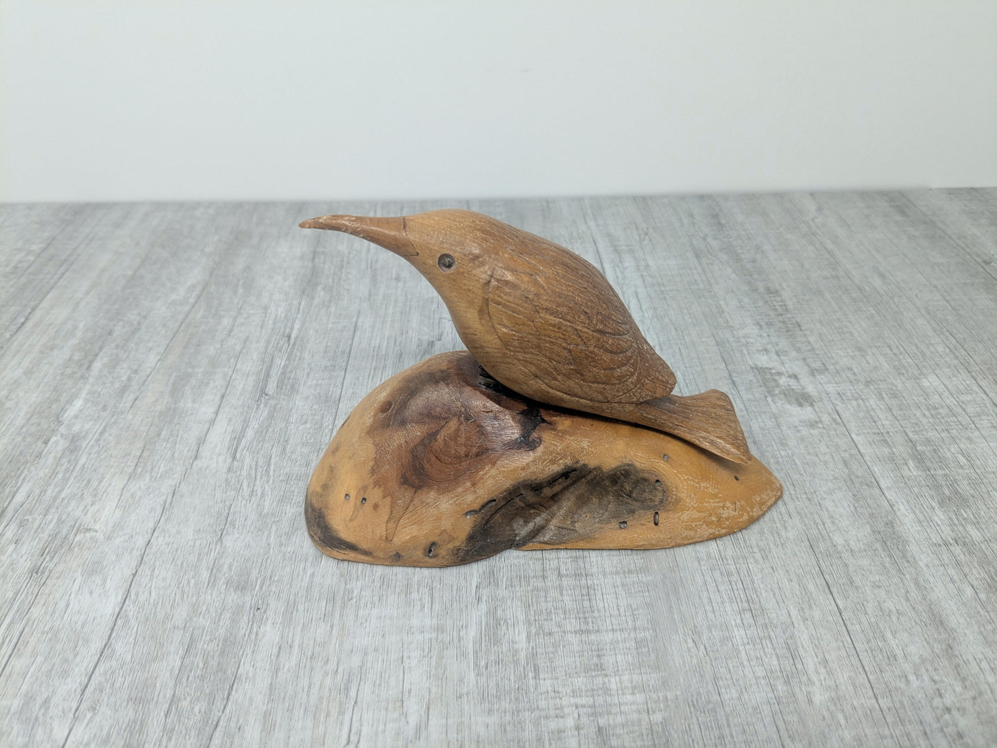 Red Fairhall Wood Carving | Red Tree Creeper Bird Carving