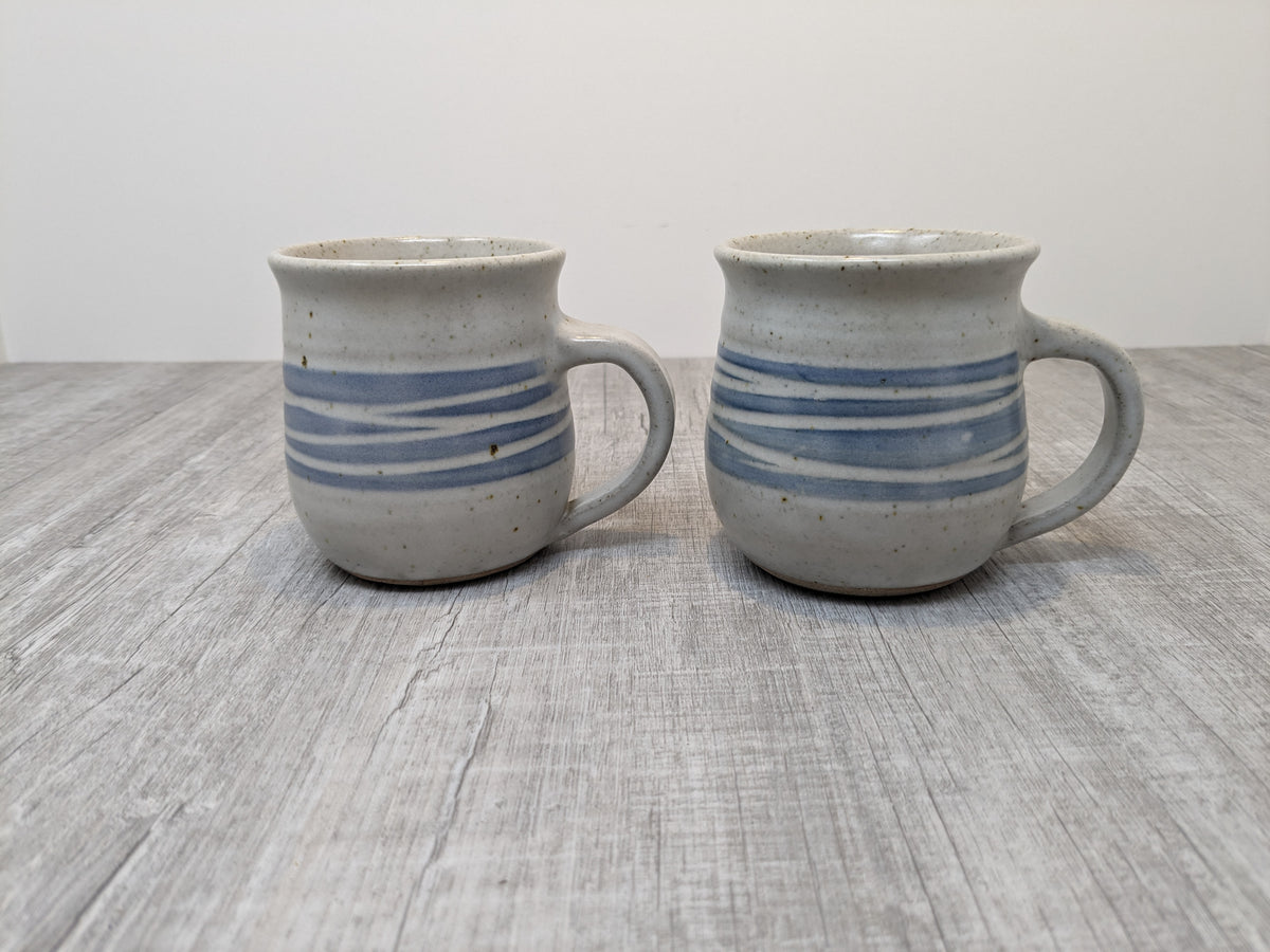 Don & Maureen Ross Durable Stoneware Pottery Mugs | Pair of Vintage Modernist Open Stock Dinnerware | Ross Handcrafts Inc. Beamsville Ont.