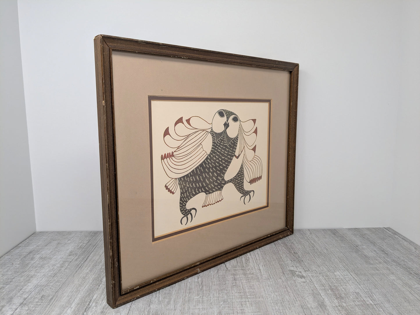 Framed Print by Pitaloosie Saila | Vintage Indigenous Art Card Print