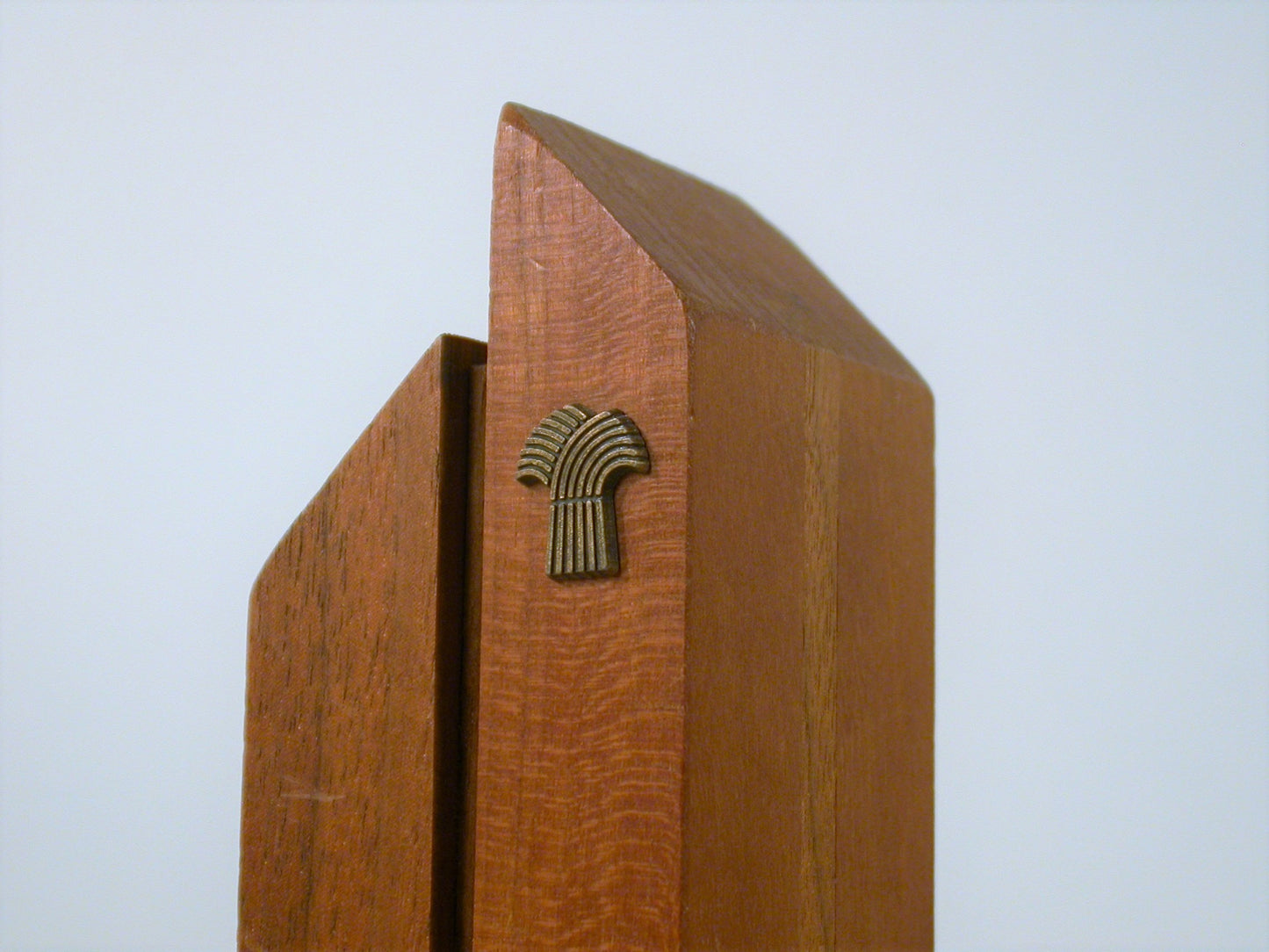 Walnut Wheat Pool Vintage Tourist Souvenir, Wood Wheat Pool Silo Model Saskatchewan, Walnut Modernist Miniature Interpretation