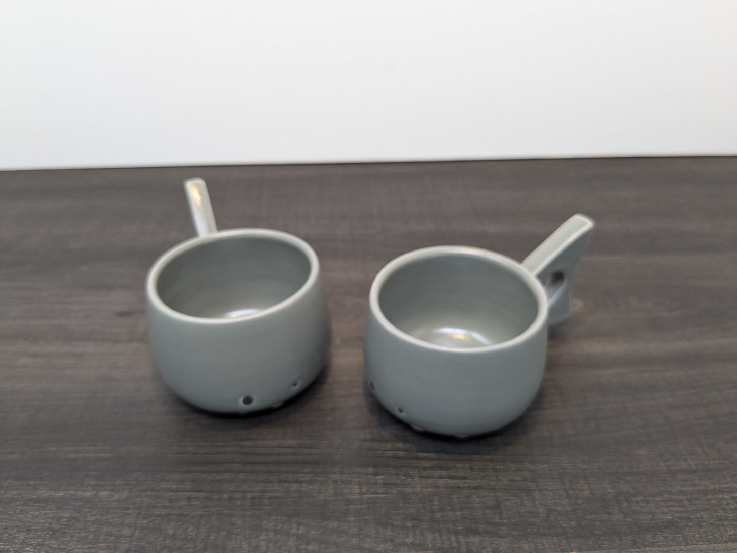 Creation Li "CHOMPS" Mini Espresso Cups | Studio Pottery Coffee Mugs | Pair of Espresso Shark Mugs