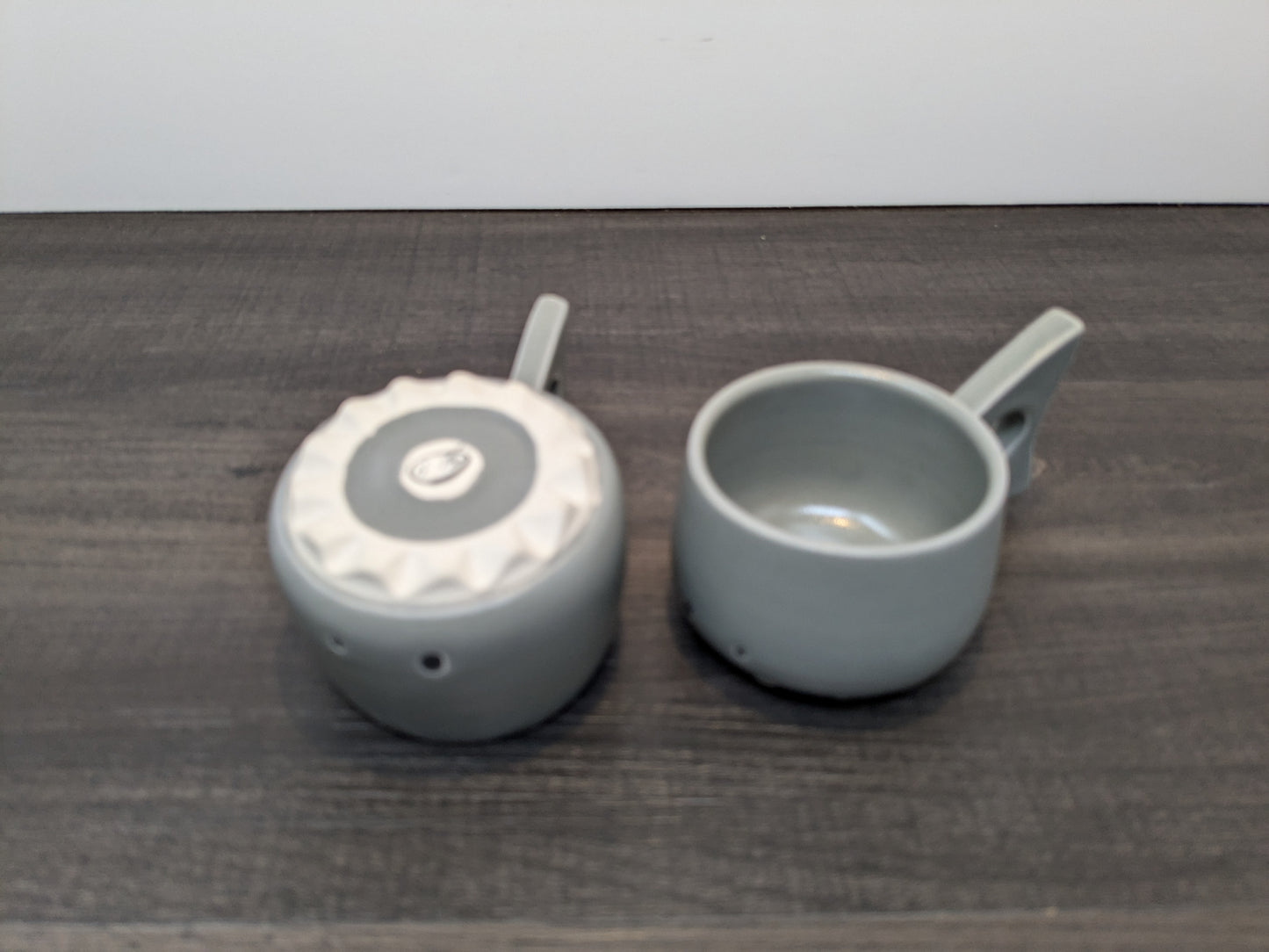 Creation Li "CHOMPS" Mini Espresso Cups | Studio Pottery Coffee Mugs | Pair of Espresso Shark Mugs